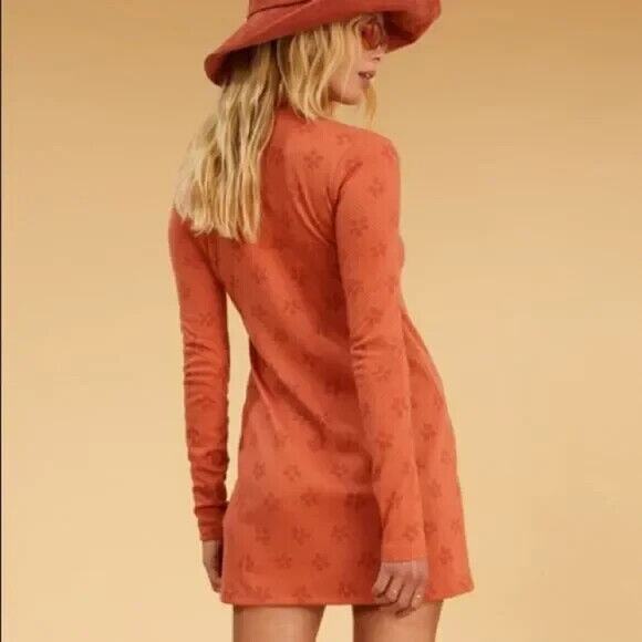 NWT Billabong x The Salty Blonde Size S Coconut Flowers Printed Mock Neck Dress - Picture 3 of 10